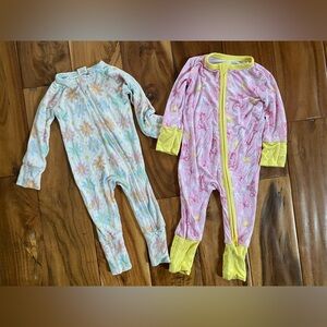 Baby Girl Bamboo Sleeper Pajamas Size 0-6 Months